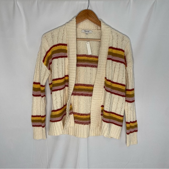 NWT Madewell Striped Diaz Open Cardigan - Picture 3 of 11